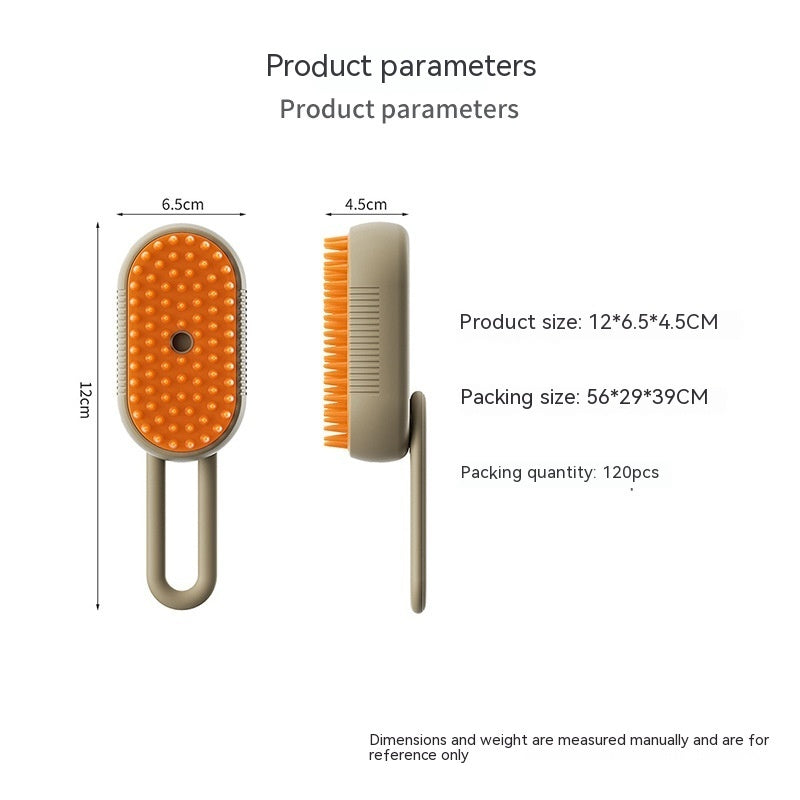 Steam Pet Grooming Brush – Deep Clean & De-Shed with Gentle Steam Care